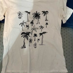 White palm tree shirt
